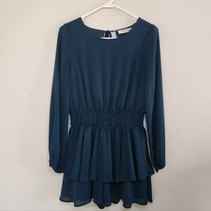 Women's Les Soeurs Green Romper Sz Medium